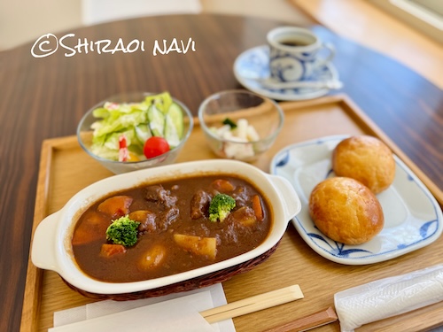 白老カフェ「カレンデュラ」の白老牛ビーフシチューランチ