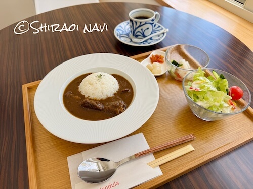 白老カフェ「カレンデュラ」の白老牛カレーランチ