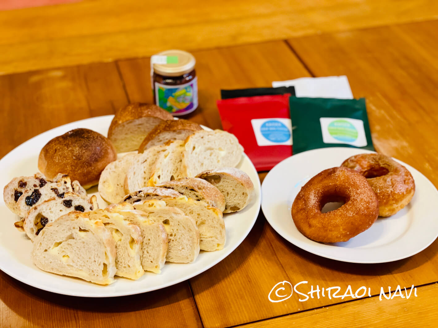 北海道白老町の一軒家貸別荘の『コテージR』での朝食