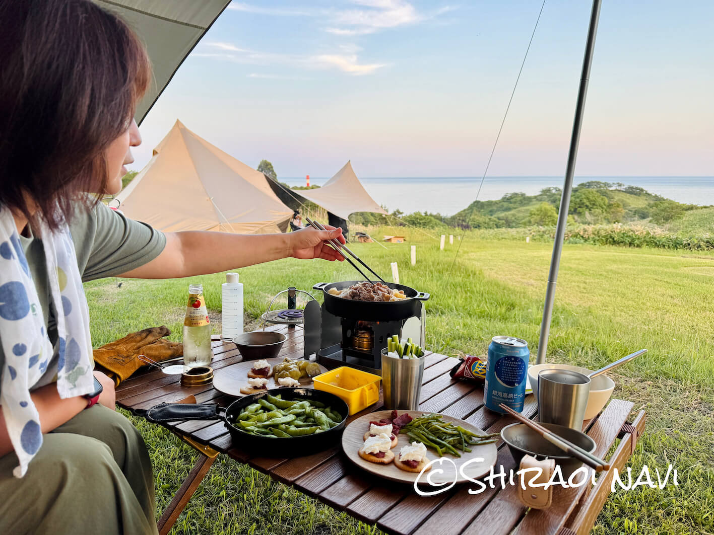 『いずみ温泉キャンプ場』は北海道白老町の大絶景キャンプ場。源泉かけ流し温泉にも入り放題!をご紹介します!