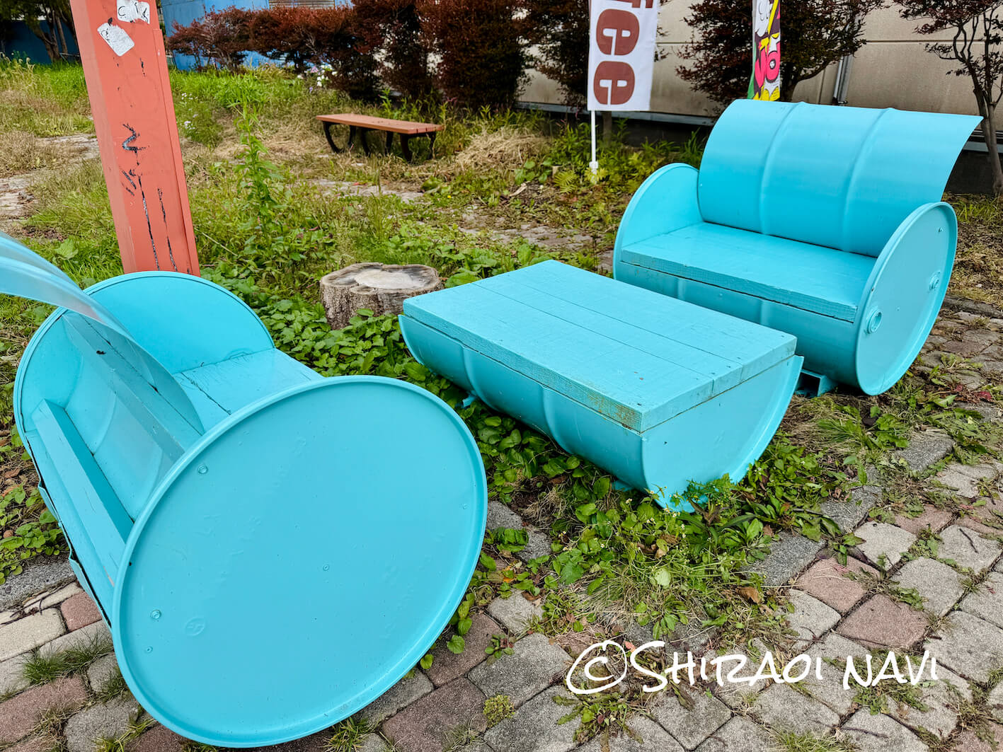 「Merrly(メリリー)」白老町のクレープ屋さんをご紹介します。外にあるテーブルセットが可愛い。