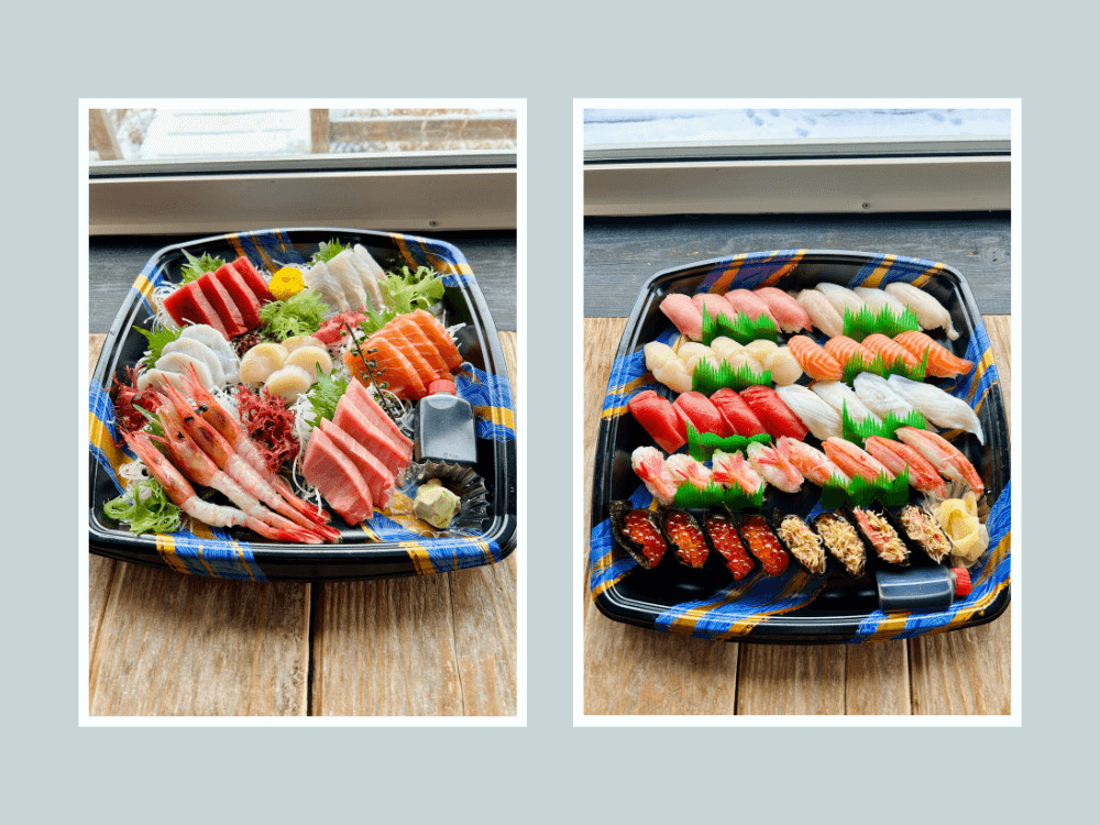 北海道白老町の新年特集号2026！光る海のお刺身盛り合わせと寿司