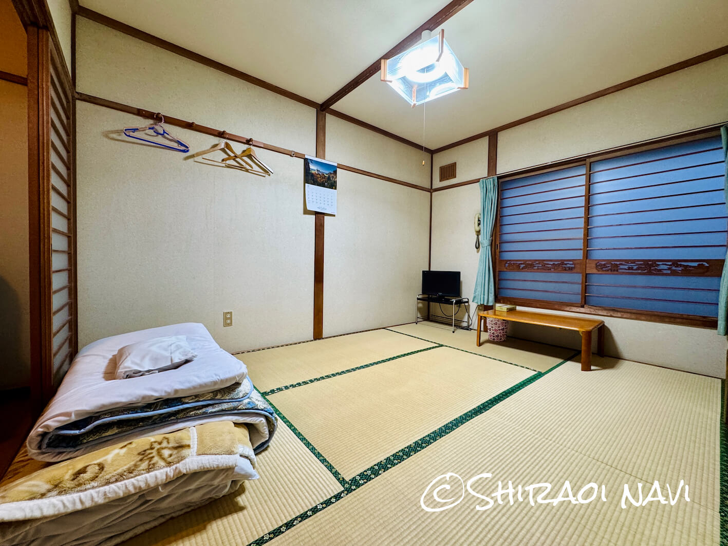 北海道白老町にある『旅館おぎた』創業65年の老舗宿の6畳和室